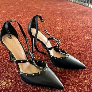 Black Aldo Studded Heels